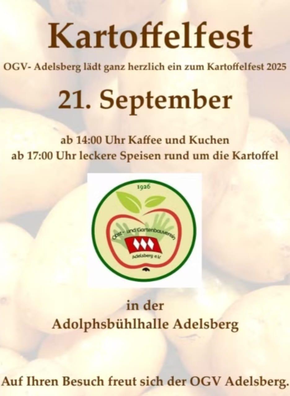 Kartoffelfest Adelsberg 2025