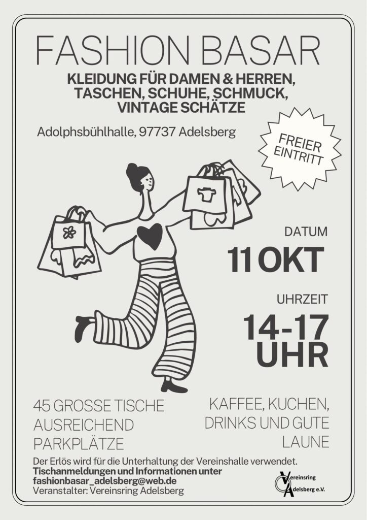 Fashionbasar Adelsberg am 11.10.2025