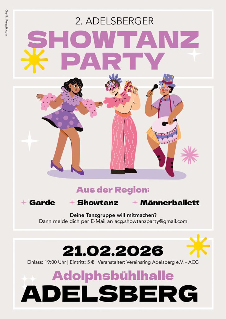 2. Adelsberger Showtanzparty der ACG am 21.02.2026