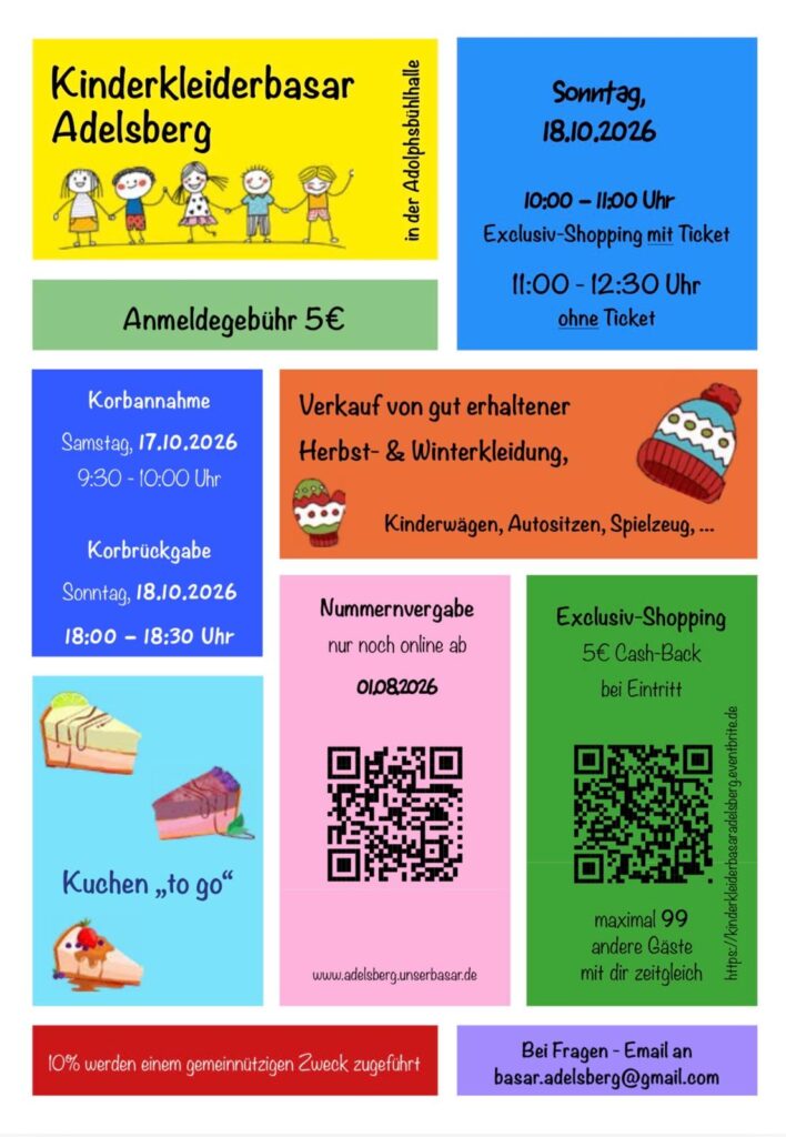 Kinderkleiderbasar Adelsberg im Herbst 2026