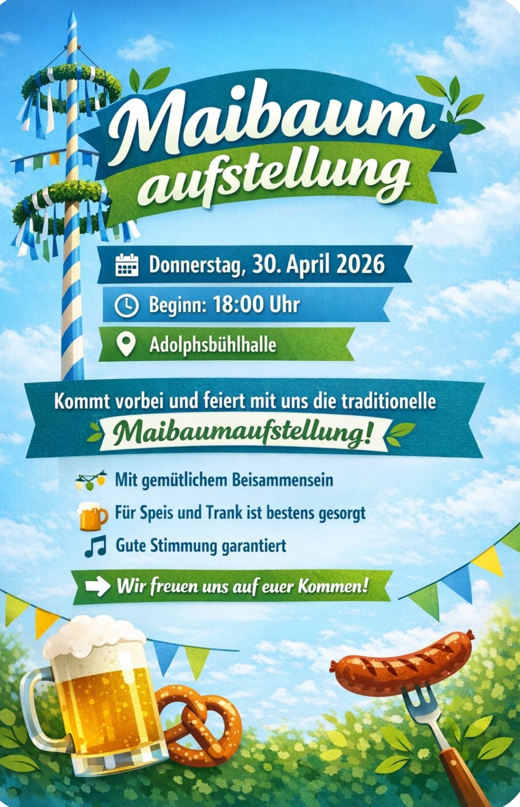 Maibaumaufstellung Adelsberg 2026